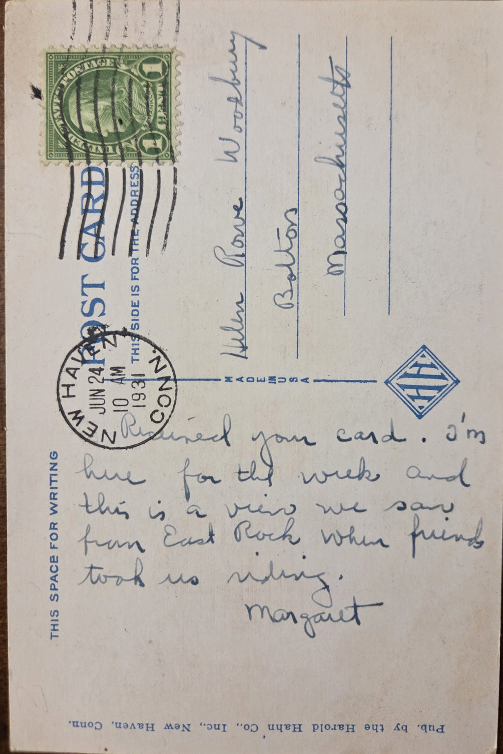 East Rock Postcard