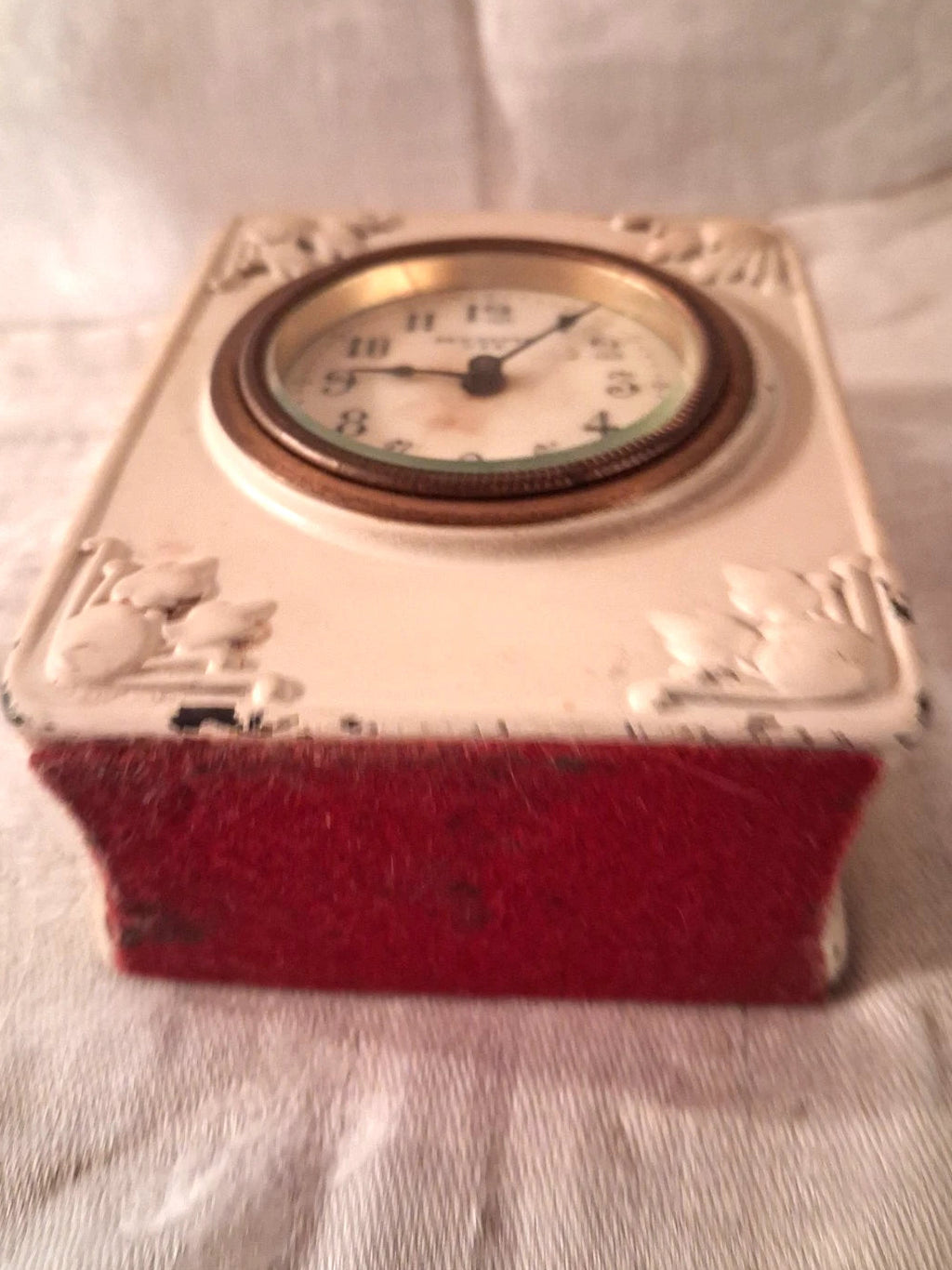 Art Nouveau Style 30 Hour Clock in a Spelter Case