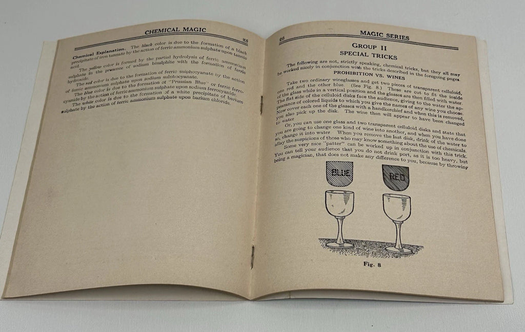 A.C. Gilbert Chemical Magic Book-Original and Famous Tricks